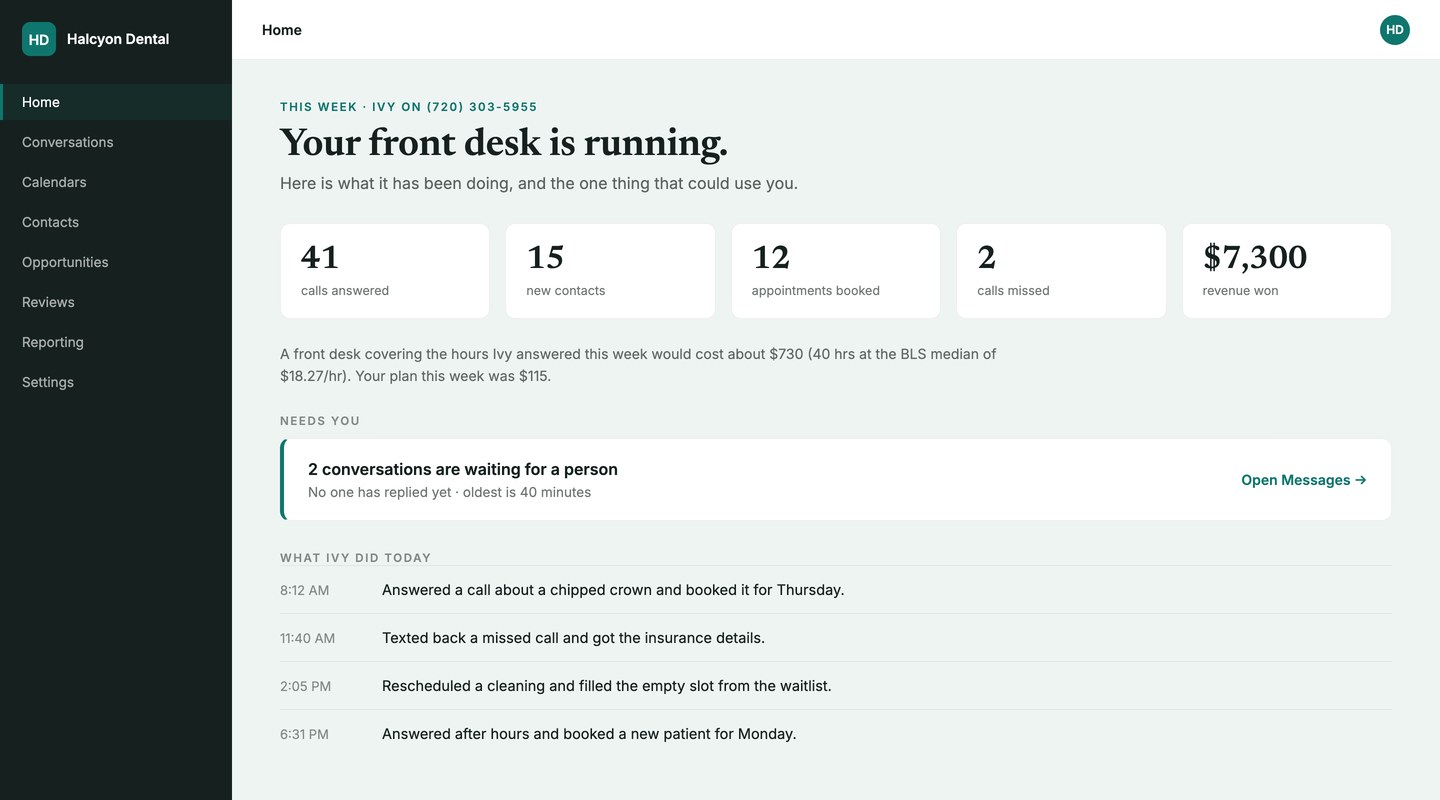 A branded platform, the weekly report screen